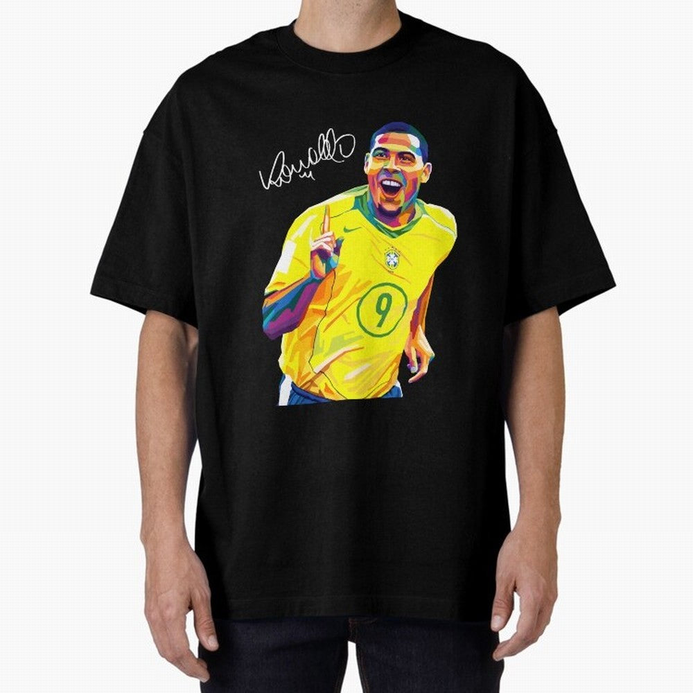 Ronaldo 9 Wpap Pop Art Oversized T-Shirt Carry the Colors and Pride of FIFA World Cup 2026 USA Canada Mexico Made for Mbappe and Neymar, Germany Energy, Worldwide Fan Energy, Dramatic Goals, Stadium Lights and Championship Celebrations; Perfect for