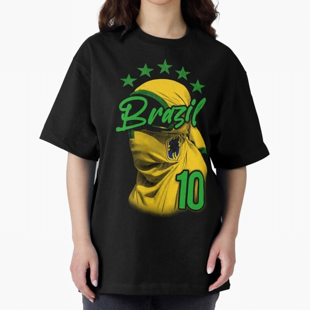 Design Brazil 10 Classic T-Shirt Celebrate Unforgettable Nights in Global Football Passion for FIFA World Cup 2026 Group Stage, Inspired by Neymar, England and Germany, Sports Nostalgia, International Competition, Famous Players and Unforgettable