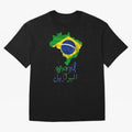 Brasil, Brazil, Flag with arabic character Oversized T-Shirt Share the Excitement of FIFA World Cup 2026 Group Stage for Fans of Haaland and Mbappe and England and Germany, Bringing Championship Spirit, Famous Goals, Roaring Crowds and