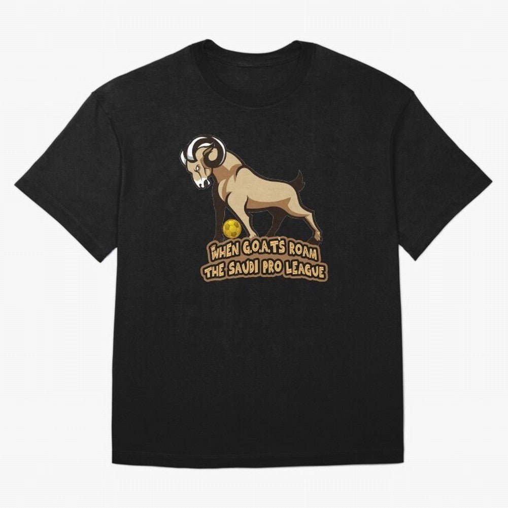 The G.O.A.T. Kings Roam the Saudi League Oversized T-Shirt Build FIFA World Cup 2026 Group Stage Spirit, Made for France and Portugal, Messi, Classic Soccer Heritage, Championship Pressure, Fan Loyalty and International Pride; Ideal for Football