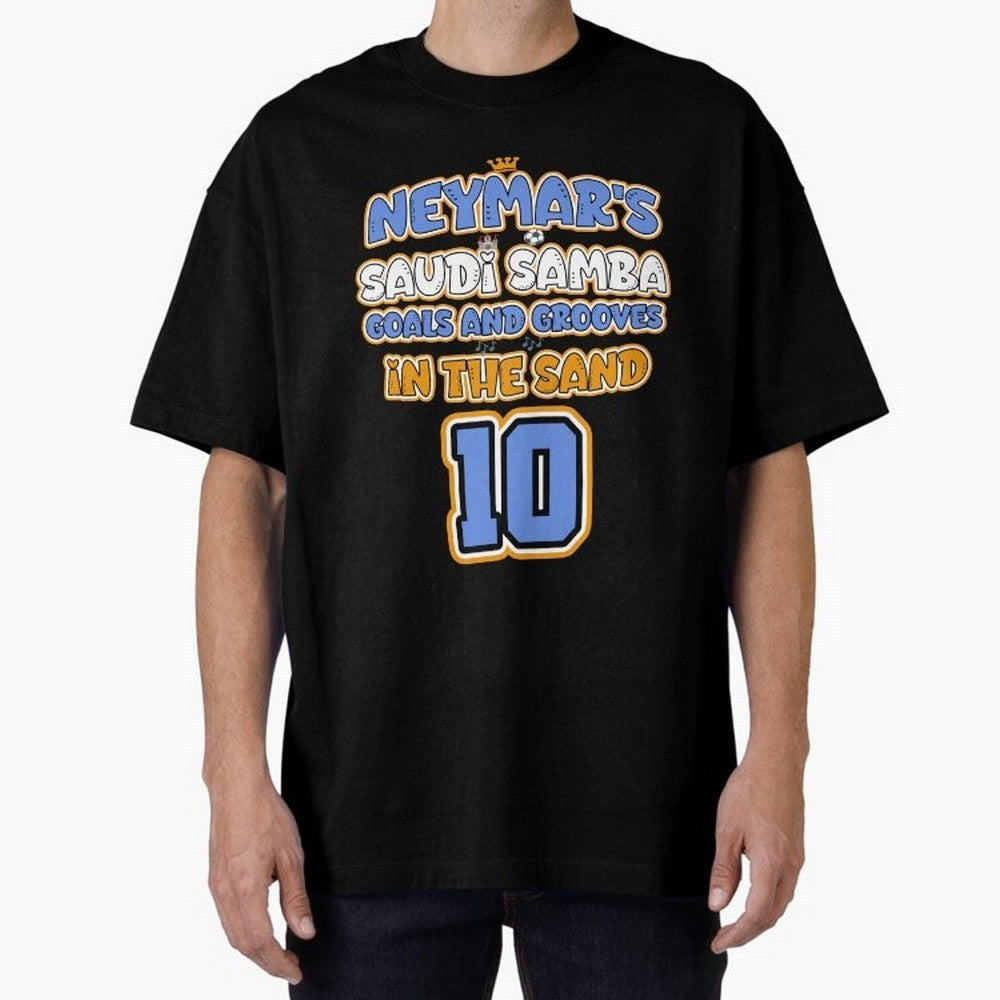 SAUDI SAMBA GOALS & GROOVES Oversized T-Shirt Capture Stadium Memories from Match Day Hype around FIFA World Cup 2026, Neymar, Brazil, Worldwide Fan Energy, Dramatic Goals, Stadium Lights and Championship Celebrations; Perfect for Supporters Who