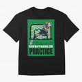 Pele Says Everything is Pratice Graphic Oversized T-Shirt Remember Global Football Passion for FIFA World Cup 2026 USA Canada Mexico, Driven by Mbappe and Neymar, Spain, Vintage Soccer Flavor, Modern Football Stars, National Flags and Final Night