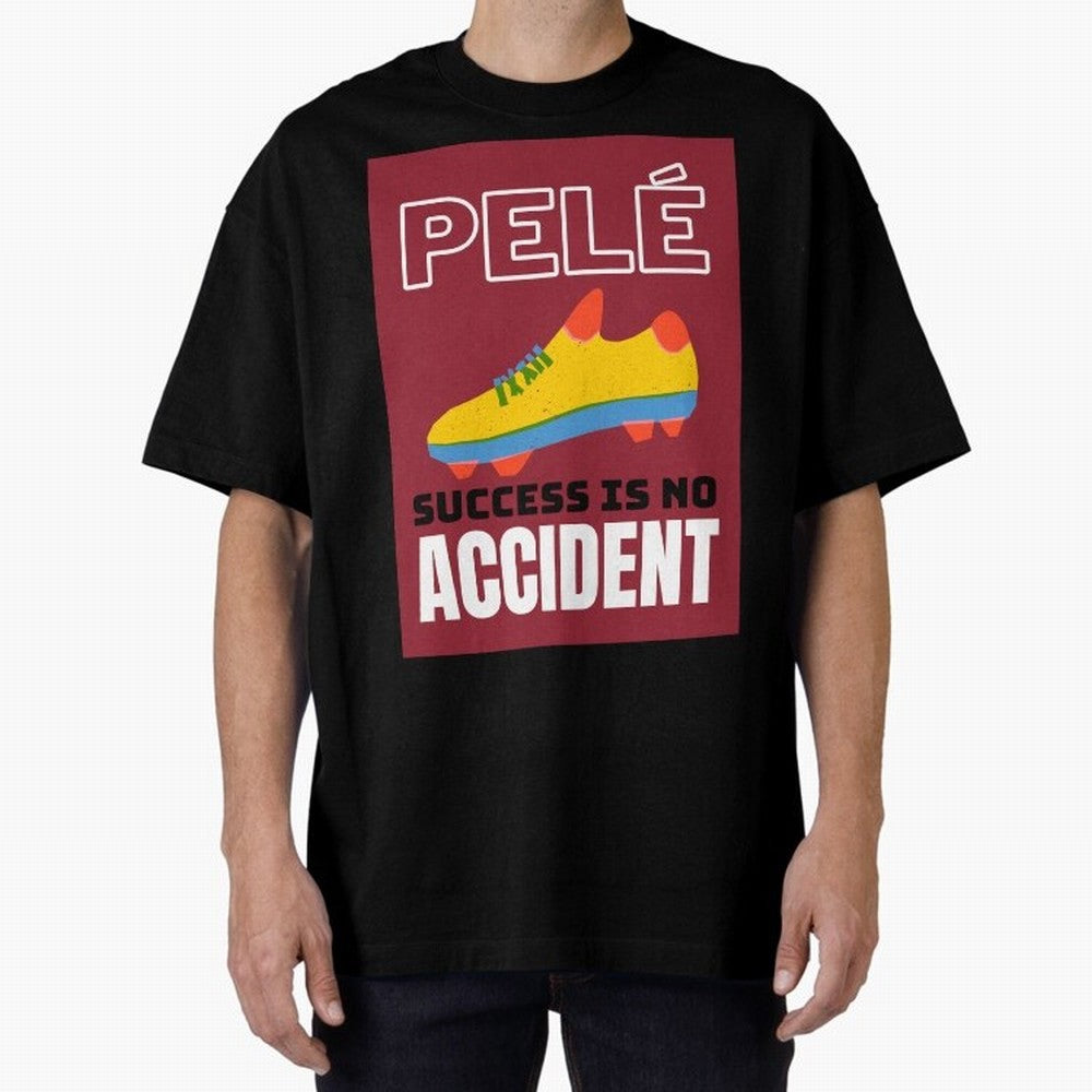 Pele Quote Success Is No Accident Graphic Classic T-Shirt Step into Global Football Passion for FIFA World Cup 2026 USA Canada Mexico, Filled with Neymar, Haaland and Cristiano Ronaldo, Netherlands, Match Day Excitement, Supporter Culture, Golden