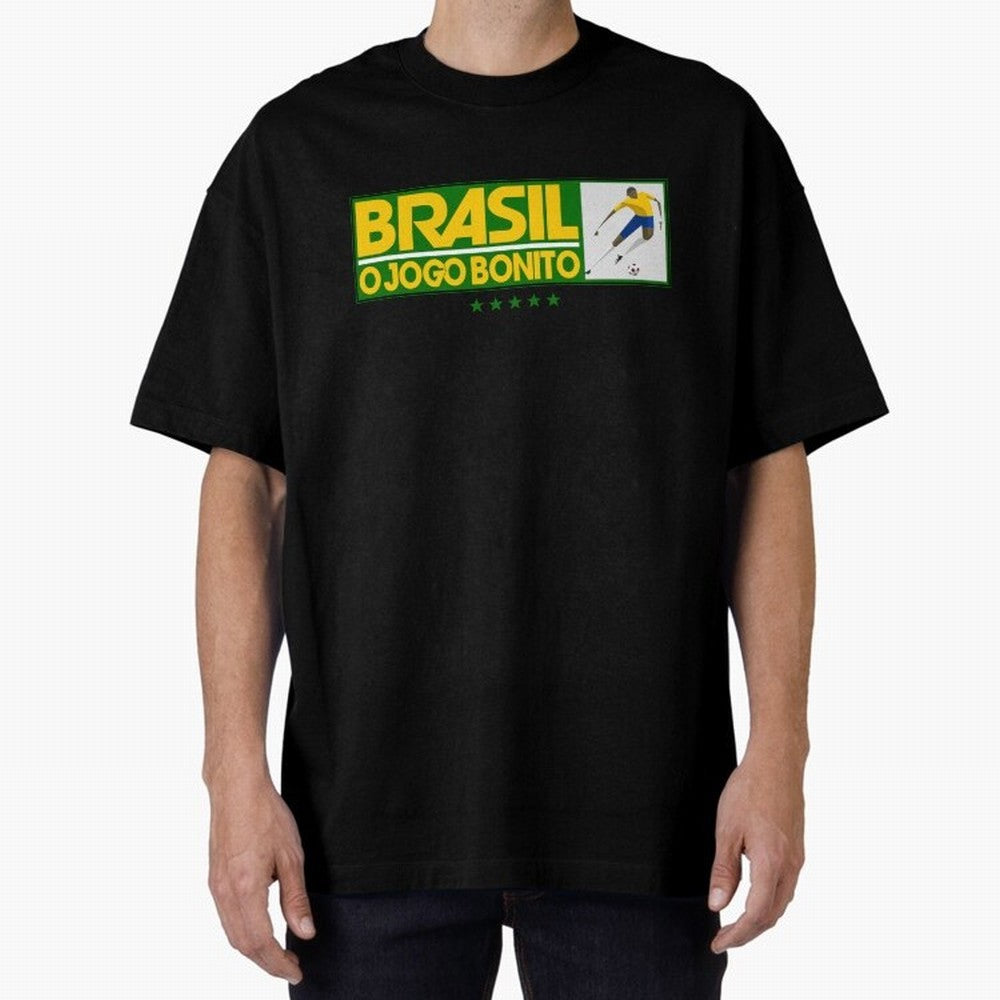 O jogo bonito Oversized T-Shirt Feel the Roar of Match Day Hype around FIFA World Cup 2026 Group Stage, Neymar, France and Portugal, Global Supporter Spirit, Legendary Goals, National Colors and Tournament Celebration; Made for Collectors Who Enjoy