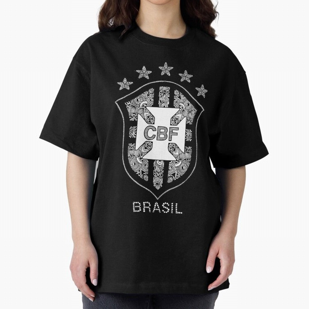 BRASIL NATIONAL FOOTBALL TEAM LOGO Oversized T-Shirt Join the Countdown to Match Day Hype around FIFA World Cup 2026 Group Stage, CR7 and Messi, England and Germany, Soccer Culture, Superstar Moments, National Team Dreams and Competitive Fire;