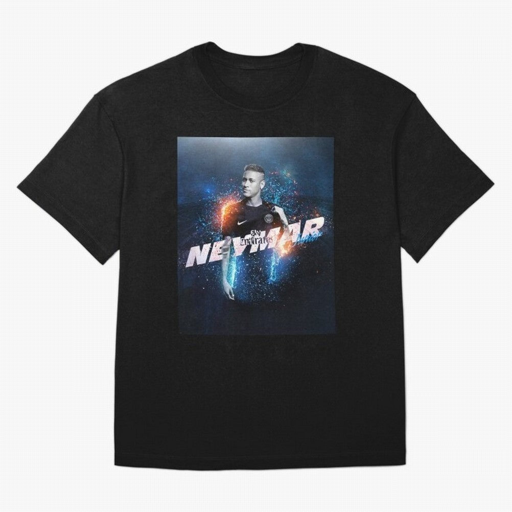 Illustration Neymar Art Classic T-Shirt Elevate Global Football Passion for FIFA World Cup 2026 Group Stage, Capturing Messi, CR7 and Mbappe, England, Championship Spirit, Famous Goals, Roaring Crowds and International Football Unity; Perfect for