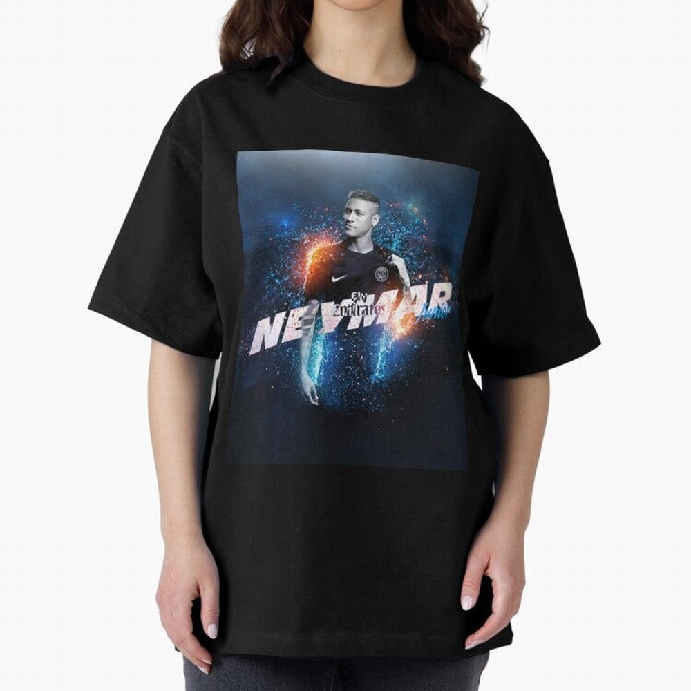 Illustration Neymar Art Classic T-Shirt Elevate Global Football Passion for FIFA World Cup 2026 Group Stage, Capturing Messi, CR7 and Mbappe, England, Championship Spirit, Famous Goals, Roaring Crowds and International Football Unity; Perfect for