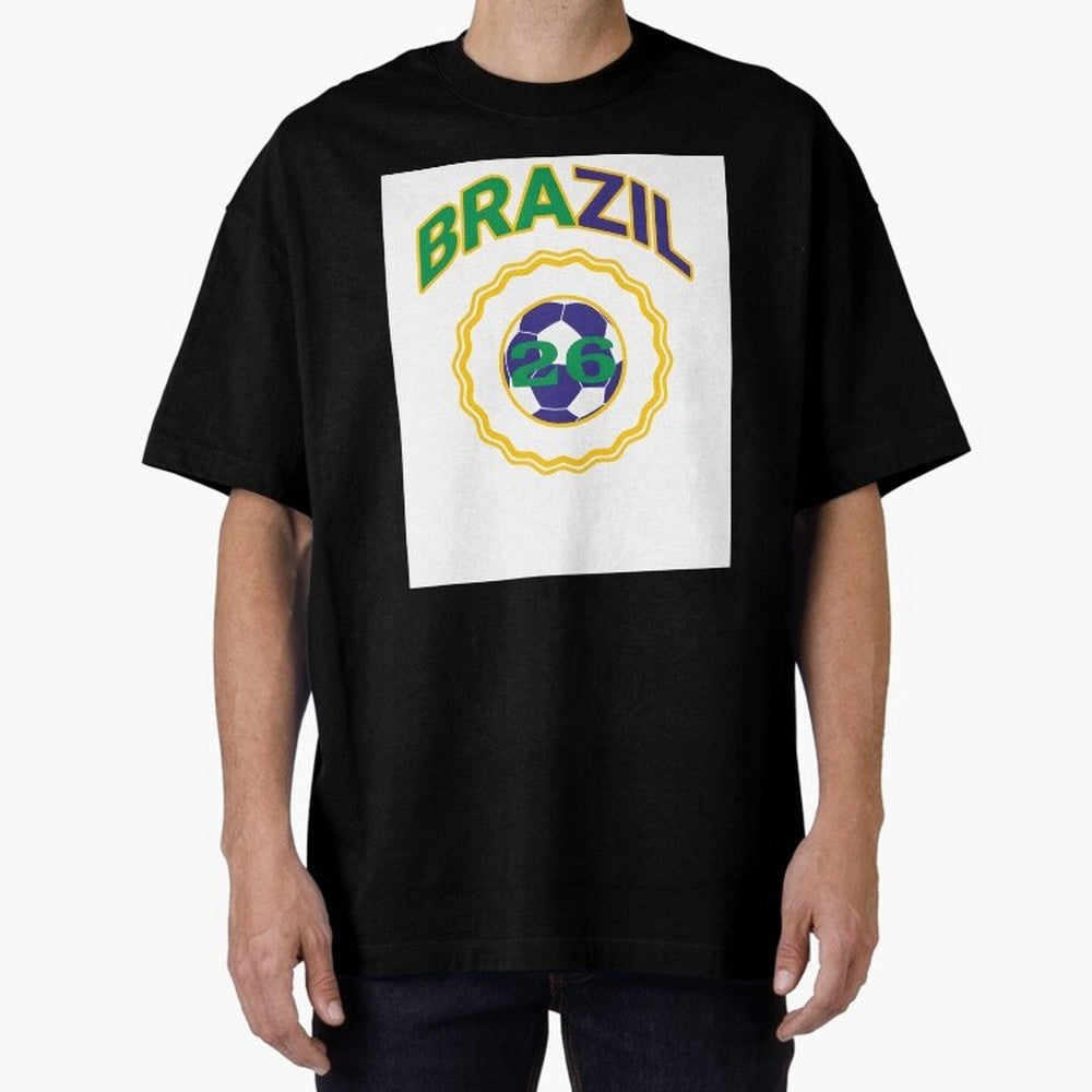 brazil 2026 world cup soccer badge Premium T-Shirt Show Your Stadium Side during Match Day Hype around FIFA World Cup 2026 USA Canada Mexico, Haaland and Mbappe, France and Portugal, Classic Soccer Heritage, Championship Pressure, Fan Loyalty and