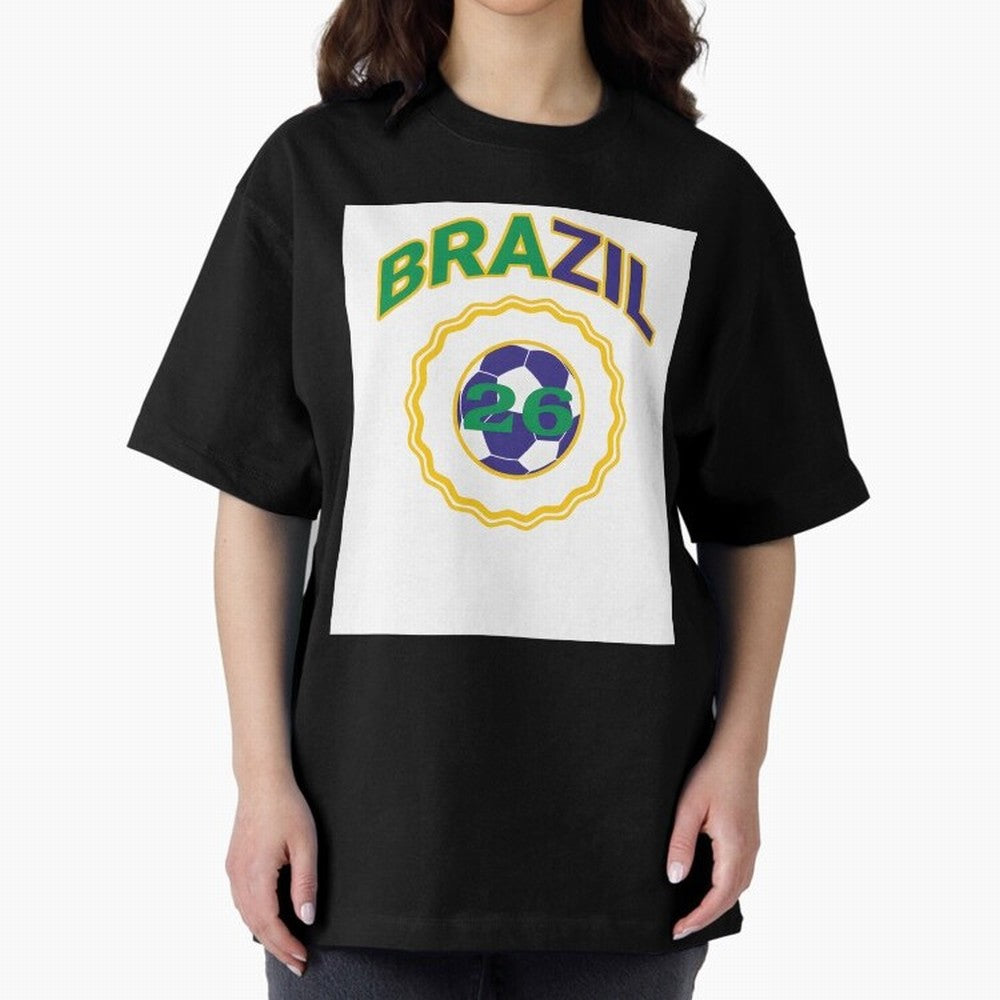 brazil 2026 world cup soccer badge Premium T-Shirt Show Your Stadium Side during Match Day Hype around FIFA World Cup 2026 USA Canada Mexico, Haaland and Mbappe, France and Portugal, Classic Soccer Heritage, Championship Pressure, Fan Loyalty and