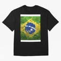 Brasilian Flag Face Mask Graphic T-Shirt Show Passion for the Stars of FIFA World Cup 2026 USA Canada Mexico Spirit, Inspired by Spain and Netherlands, Messi, CR7 and Mbappe, Global Supporter Spirit, Legendary Goals, National Colors and Tournament