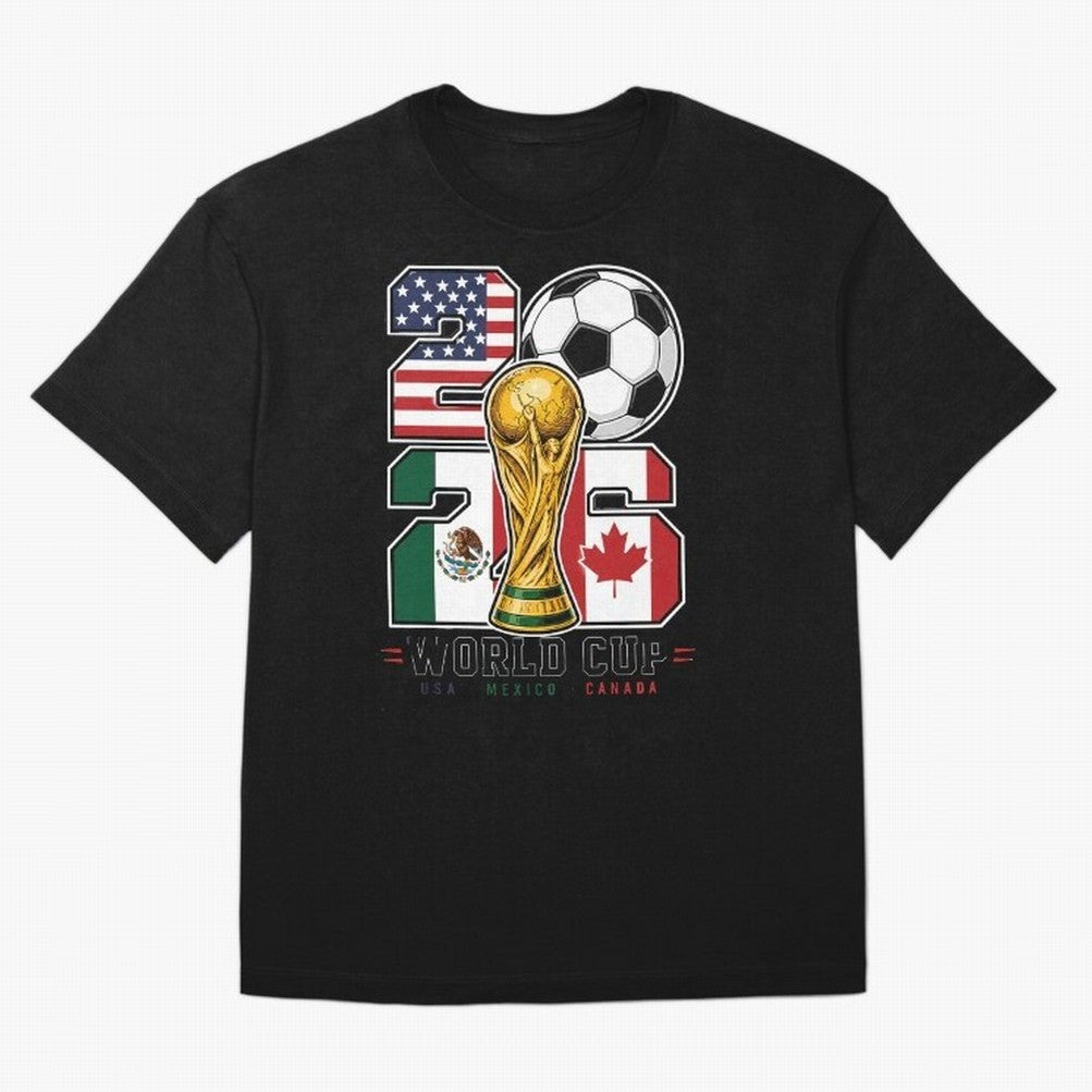 2026 Soccer World Cup Football Design Classic T-Shirt Share the Excitement of Global Football Passion for FIFA World Cup 2026, Celebrating Mbappe, Brazil, Portugal and Argentina, Soccer Culture, Superstar Moments, National Team Dreams and