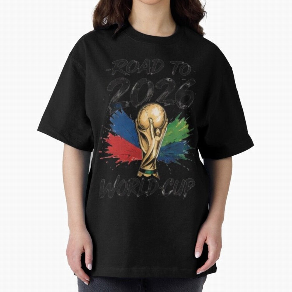 Road To 2026 World Cup Football Graphic Tee Classic T-Shirt Elevate the FIFA World Cup 2026 Group Stage Journey through Neymar, Haaland and Cristiano Ronaldo Highlights, Germany Pride, Football History, Final Match Energy, Crowd Noise and Once in a