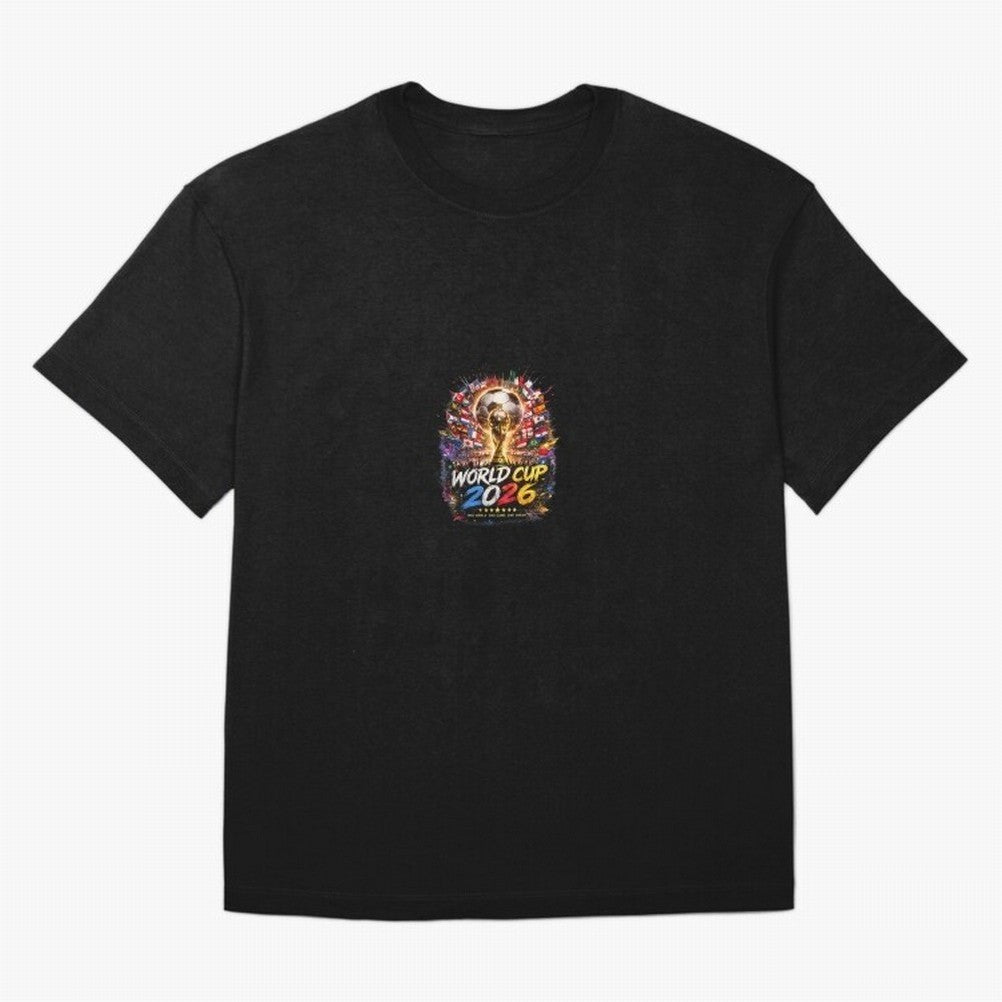 Copy of World Cup 2026 ¨C United Passion ?? | Neon Football Design Classic T-Shirt Honor FIFA World Cup 2026 Group Stage for Fans of Mbappe and Argentina, Bringing Sports Nostalgia, International Competition, Famous Players and Unforgettable