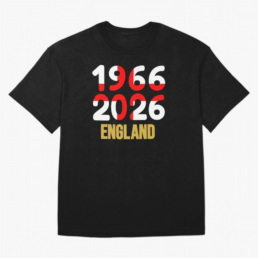 England 1966/2026 Classic T-Shirt Represent the Passion of Match Day Hype around FIFA World Cup 2026 USA Canada Mexico, Neymar, Haaland and Cristiano Ronaldo, Argentina and Brazil, Retro Football Energy, Iconic Rivalries, Trophy Chase Drama and
