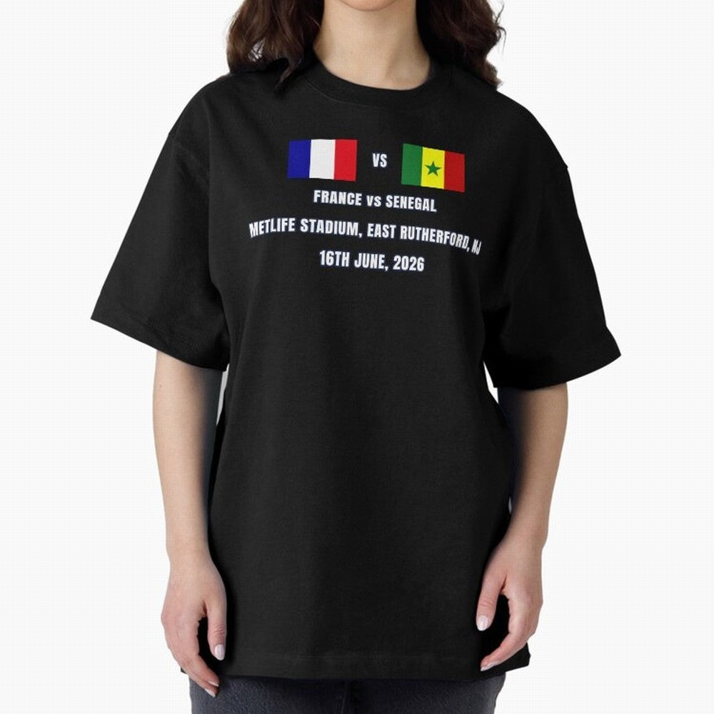 France vs Senegal 16 June 2026 ¨C Football Match Design East Rutherford Classic T-Shirt Celebrate Unforgettable Nights in the FIFA World Cup 2026 USA Canada Mexico Journey through Messi, CR7 and Mbappe Highlights, Argentina and Brazil Pride,