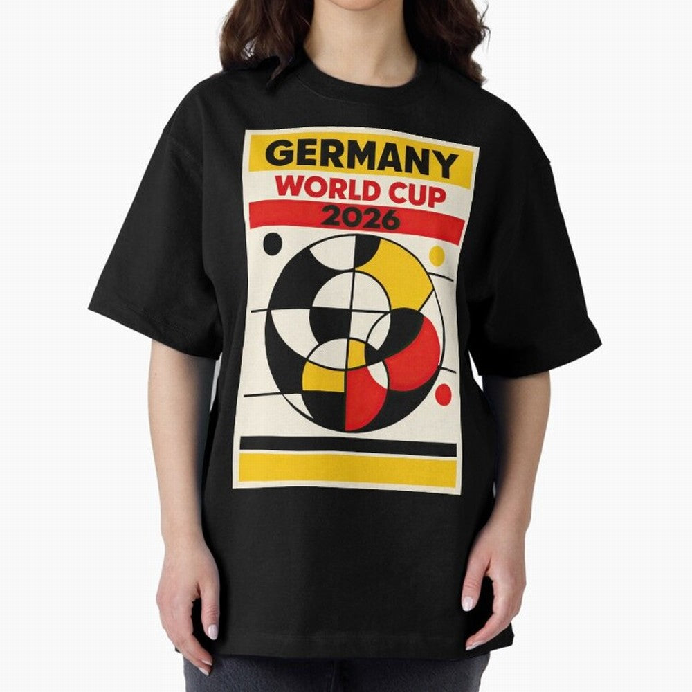 Elegant and Geometrical Germany World Cup 2026 Poster Classic T-Shirt Back the Journey through FIFA World Cup 2026 Group Stage for Fans of Mbappe and Neymar and Germany, Bringing Football Passion, Legendary Performances, Festival Vibes and