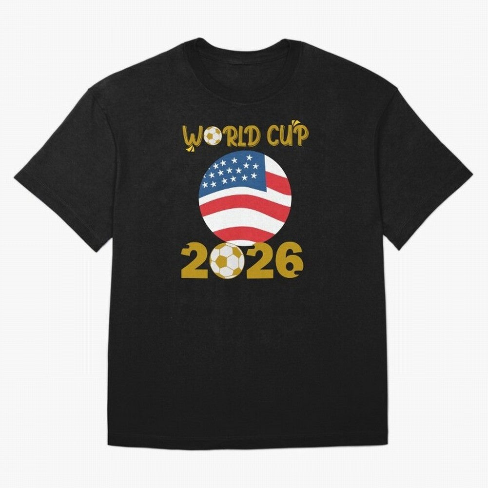 World Cup 2026 USA Soccer Design ¨C Football Fan Graphic T-Shirt Classic T-Shirt Feel the Heartbeat of FIFA World Cup 2026 Spirit, with Argentina, Neymar, Football Festival Excitement, Trophy Ambitions, Country Rivalries and Star Player Buzz;