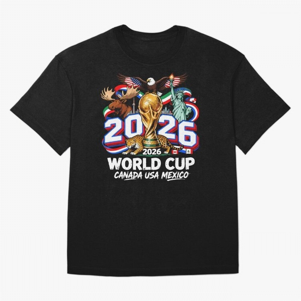 World Cup 2026 Soccer Fan USA Canada Mexico Classic T-Shirt Step into Global Football Passion for FIFA World Cup 2026 USA Canada Mexico, Highlighting Cristiano Ronaldo, Haaland and CR7, Argentina, France and Brazil, Football History, Final Match