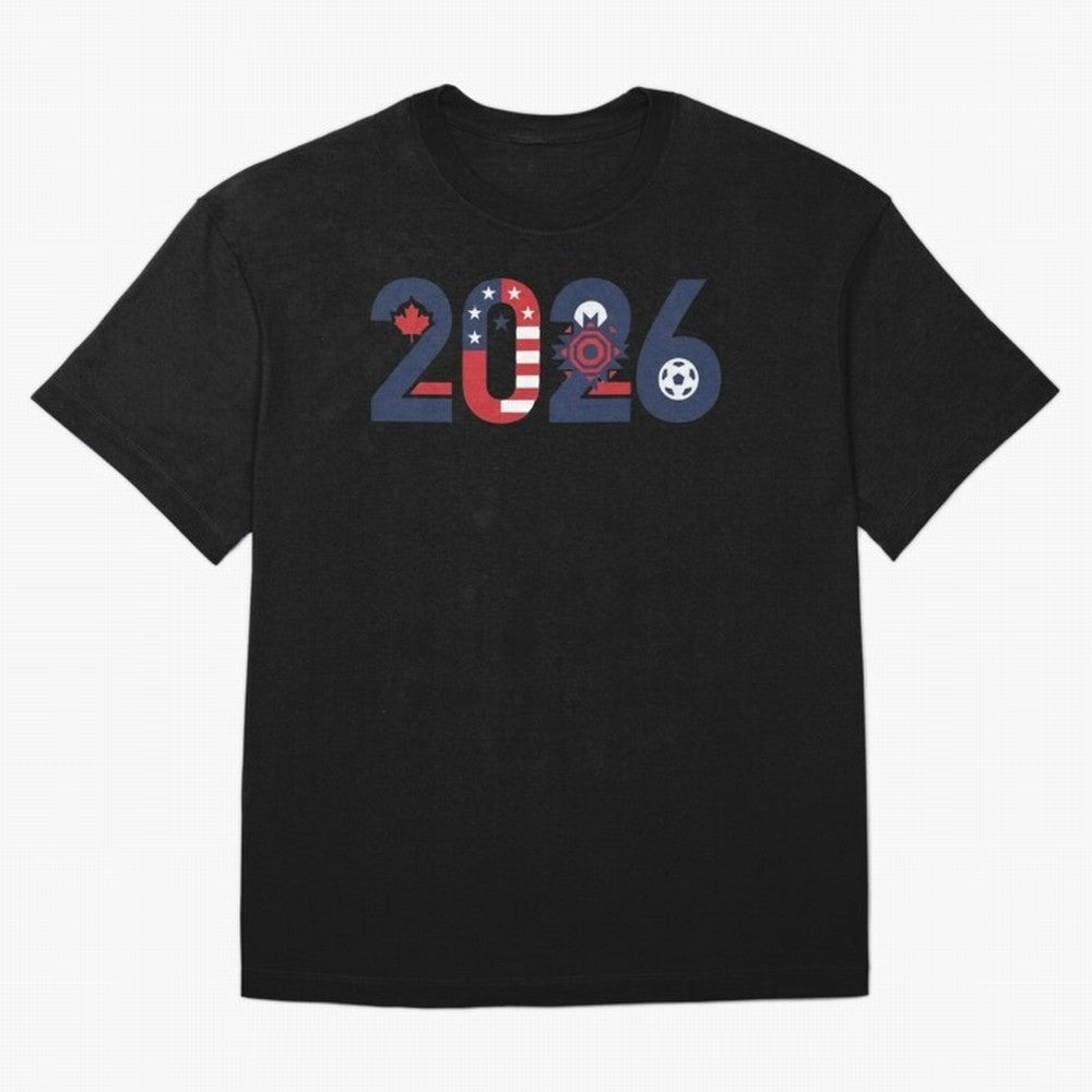 North America Soccer 2026 - Three Nations Fan Art Classic T-Shirt Experience Global Football Passion for FIFA World Cup 2026 USA Canada Mexico, Driven by Mbappe and Neymar, Spain and Netherlands, Match Day Excitement, Supporter Culture, Golden