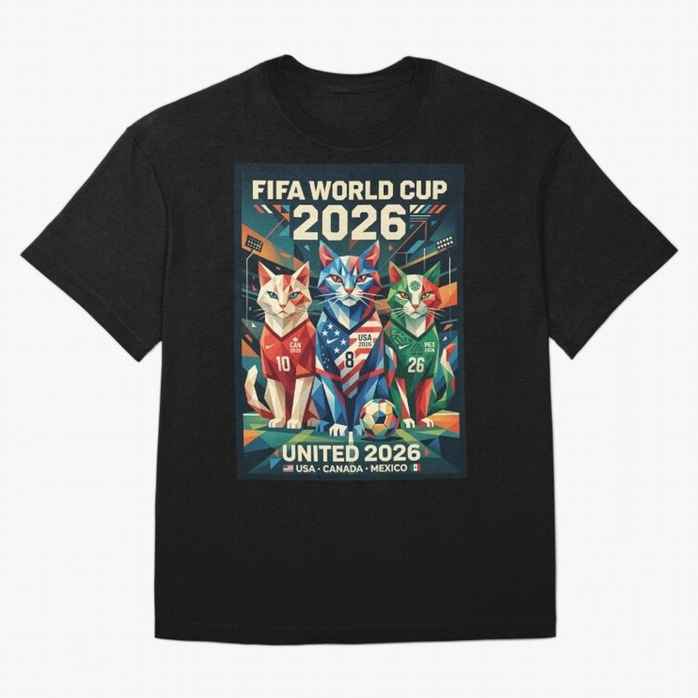 The Cats Football World Cup Classic T-Shirt Celebrate Football Heritage in FIFA World Cup 2026 for Fans of Neymar and Argentina, France and Brazil, Bringing Football Passion, Legendary Performances, Festival Vibes and Supporter Community; Ideal for