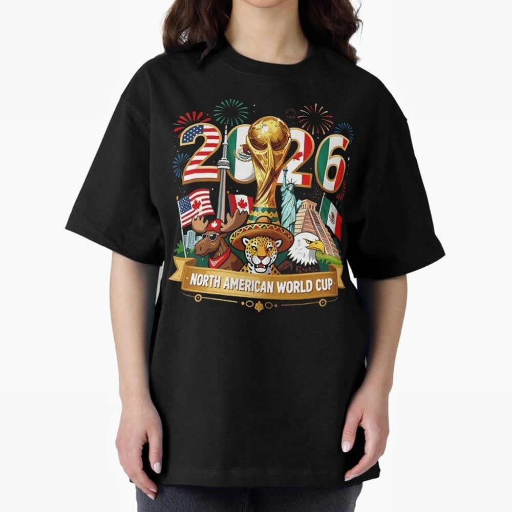 World Cup 2026 North America USA Canada Mexico Soccer Fan Classic T-Shirt Bring Stadium Energy to Global Football Passion for FIFA World Cup 2026 Group Stage, Highlighting CR7 and Messi, Portugal, Spain and Germany, Game Day Rituals, Football
