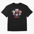 World Cup 2026 USA Canada Mexico Host Mascots Classic T-Shirt Discover the FIFA World Cup 2026 Group Stage Journey through Messi Highlights, Argentina, France and Brazil Pride, Sports Nostalgia, International Competition, Famous Players and