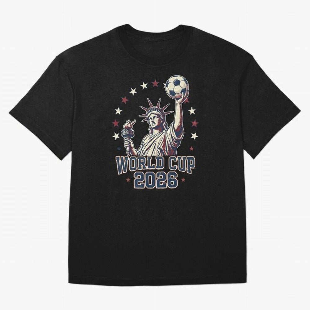 World Cup 2026 USA Soccer Statue Liberty Classic T-Shirt Support the Legends of FIFA World Cup 2026 Group Stage Spirit, Capturing France, Messi, CR7 and Mbappe, Worldwide Fan Energy, Dramatic Goals, Stadium Lights and Championship Celebrations;