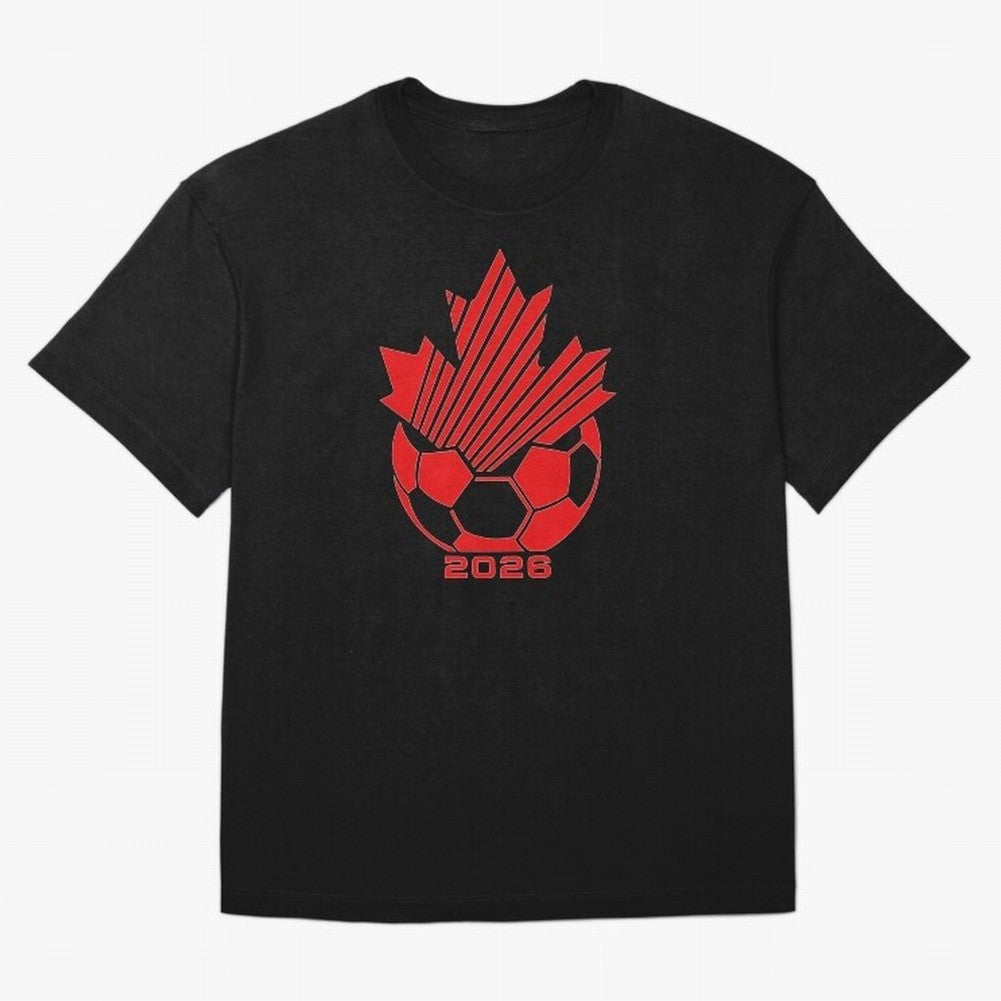 Red Maple Leaf Soccer 2026 Emblem Classic T-Shirt Spotlight FIFA World Cup 2026 Group Stage Spirit, Centered on Spain and Netherlands, Messi, Game Day Rituals, Football Legends, Country Pride and the Road to the Final; Created for Match Day
