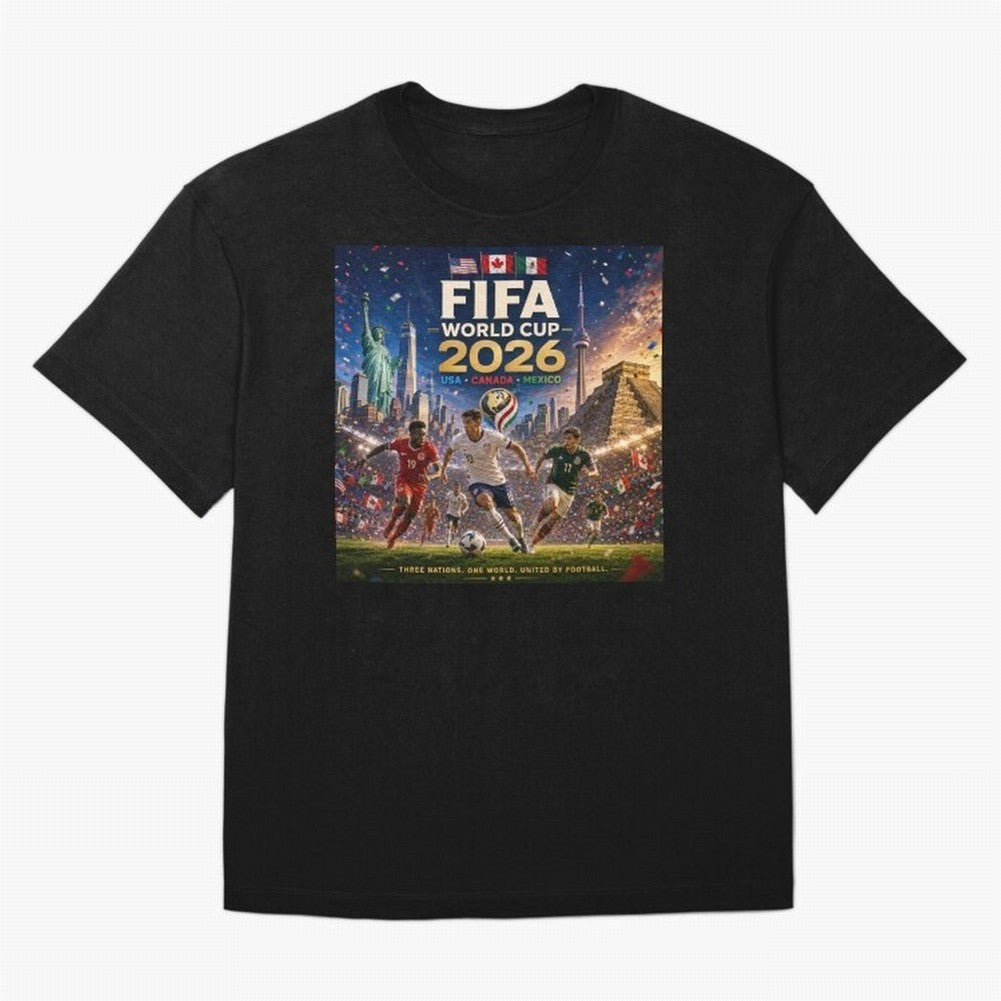 North America Soccer 2026 #football 2026 Classic T-Shirt Carry the Dream of the FIFA World Cup 2026 Group Stage Journey through Messi, Neymar and Mbappe Highlights, France and Portugal Pride, Championship Spirit, Famous Goals, Roaring Crowds and