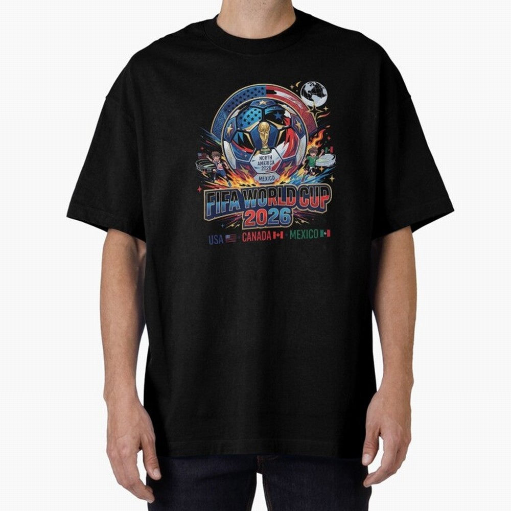 FIFA World Cup 2026 North America - USA Canada Mexico Soccer Classic T-Shirt Join the Countdown to FIFA World Cup 2026 Group Stage for Fans of Messi, Neymar and Mbappe and Brazil, Bringing Football History, Final Match Energy, Crowd Noise and Once