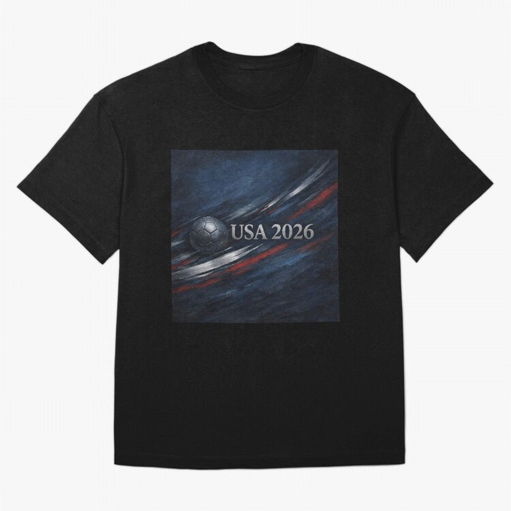 USA 2026 Soccer Emblem Inspired Classic T-Shirt Capture Global Football Passion for FIFA World Cup 2026 Group Stage, Made for Cristiano Ronaldo, England and Germany, Vintage Soccer Flavor, Modern Football Stars, National Flags and Final Night