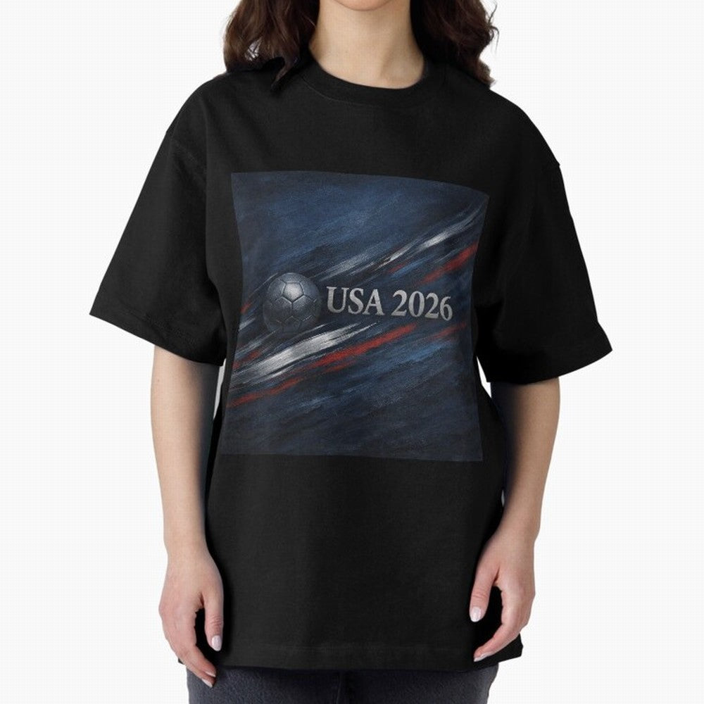 USA 2026 Soccer Emblem Inspired Classic T-Shirt Capture Global Football Passion for FIFA World Cup 2026 Group Stage, Made for Cristiano Ronaldo, England and Germany, Vintage Soccer Flavor, Modern Football Stars, National Flags and Final Night