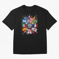 2026 Soccer World Championship Global Flags Paint Splash Sports Fan Graphic Classic T-Shirt Live the Energy of FIFA World Cup 2026 Group Stage Built around Mbappe and Neymar, France and Portugal Energy, Match Day Excitement, Supporter Culture,