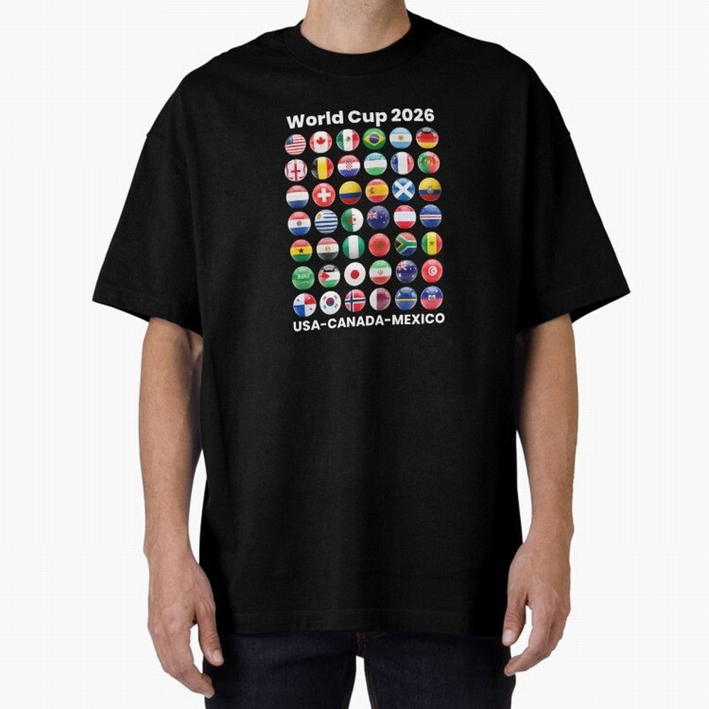 Soccer World Cup 2026 all Country Ball Football Fan Game Day Youth Sports Apparel For Men Women Kids Clothing Classic T-Shirt Stand with Match Day Hype around FIFA World Cup 2026 Group Stage, CR7 and Messi, Argentina and Brazil, Global Supporter
