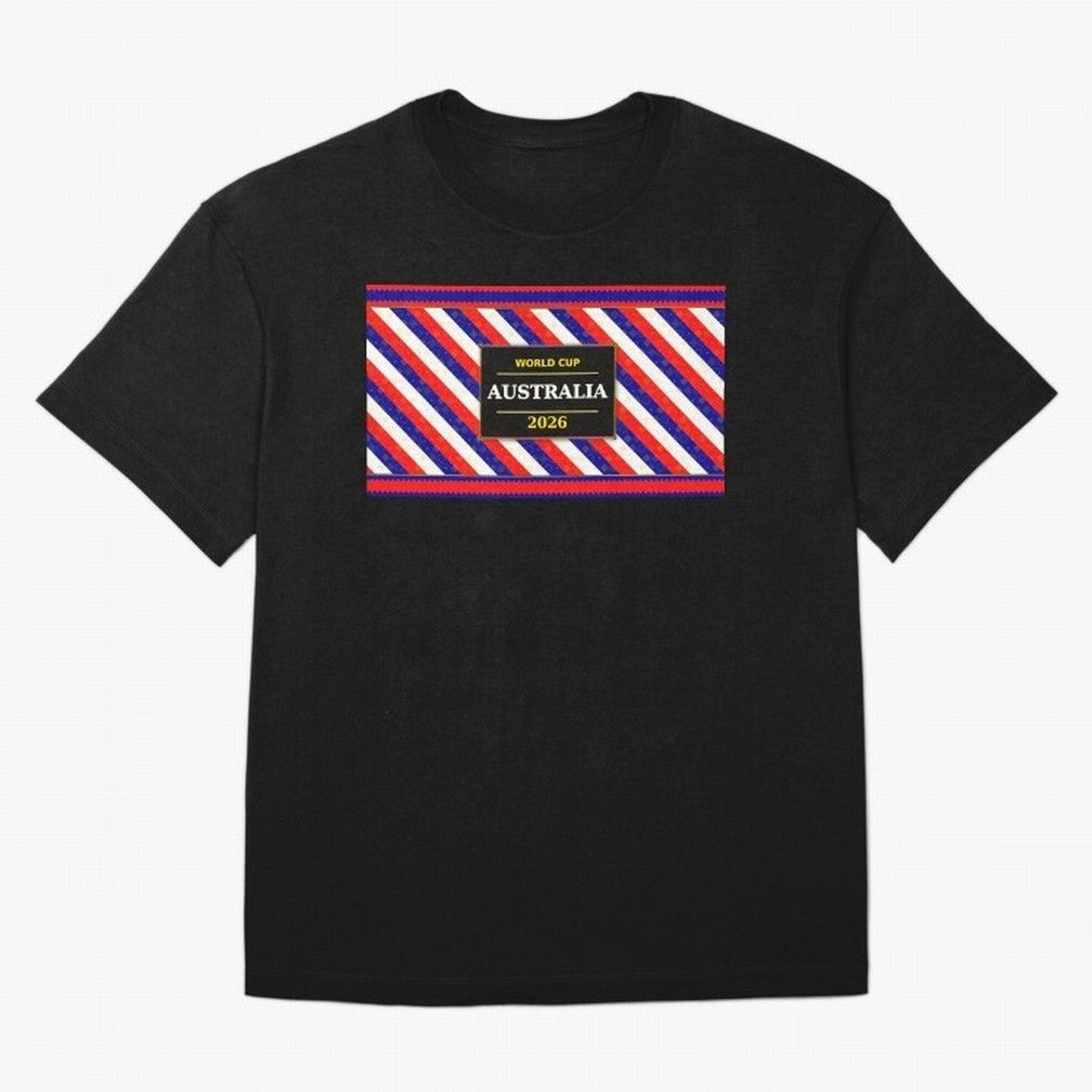 Australia Football Fan 2026 Black Flag Colors Pattern Classic T-Shirt Cheer for Match Day Hype around FIFA World Cup 2026 USA Canada Mexico, Mbappe and Neymar, Argentina and Brazil, Football Passion, Legendary Performances, Festival Vibes and