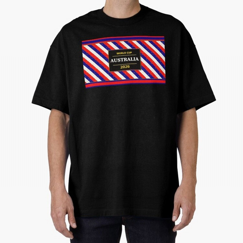 Australia Football Fan 2026 Black Flag Colors Pattern Classic T-Shirt Cheer for Match Day Hype around FIFA World Cup 2026 USA Canada Mexico, Mbappe and Neymar, Argentina and Brazil, Football Passion, Legendary Performances, Festival Vibes and