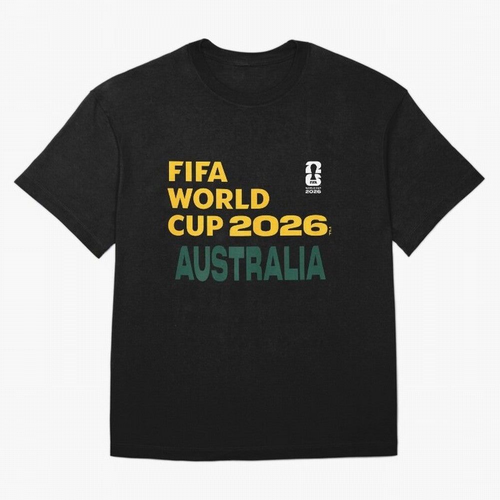 World Cup26 Australia Block Letters Classic T-Shirt Celebrate National Team Dreams in Global Football Passion for FIFA World Cup 2026, Inspired by Haaland, Argentina and Brazil, Football Passion, Legendary Performances, Festival Vibes and Supporter