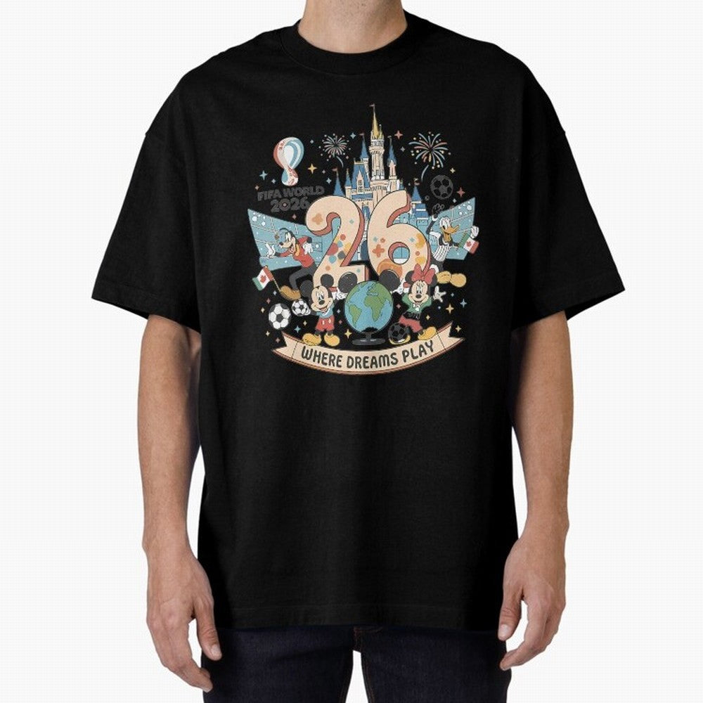 Dreamland Football 2026 Classic T-Shirt Unlock FIFA World Cup 2026 Featuring Neymar, France and Portugal Energy, Match Day Excitement, Supporter Culture, Golden Goals and Global Football Passion; Great for Watch Parties, Sports Bars, Family Nights,