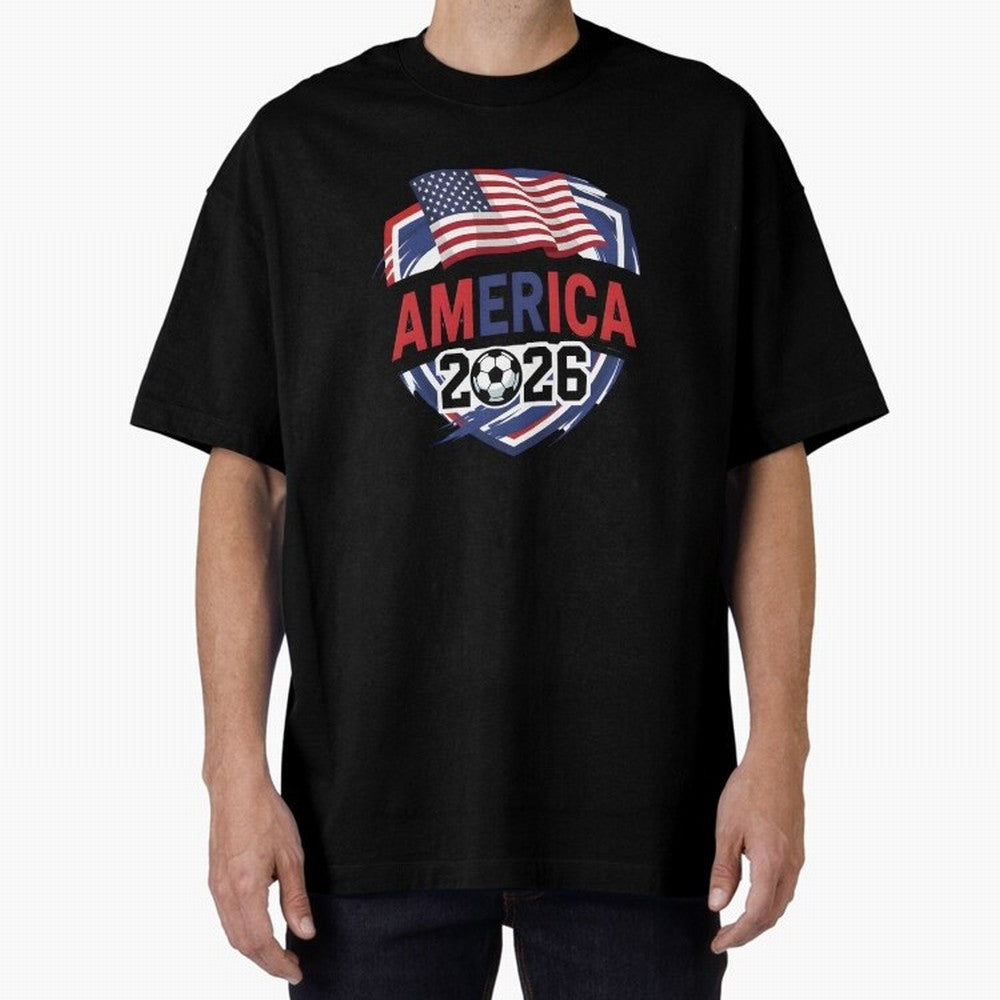 America World Cup 2026 ¨C USA Football Classic T-Shirt Relive the Noise and Pride of Global Football Passion for FIFA World Cup 2026 USA Canada Mexico, Inspired by Haaland and Mbappe, Spain, Stadium Chants, National Pride, Trophy Dreams and