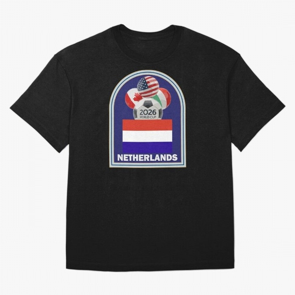 Netherlands 2026 Soccer T-shirt Classic T-Shirt Bring Champion Energy into FIFA World Cup 2026 USA Canada Mexico for Fans of Messi and Cristiano Ronaldo and England, France and Netherlands, Bringing Championship Spirit, Famous Goals, Roaring Crowds