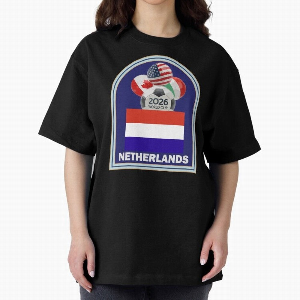 Netherlands 2026 Soccer T-shirt Classic T-Shirt Bring Champion Energy into FIFA World Cup 2026 USA Canada Mexico for Fans of Messi and Cristiano Ronaldo and England, France and Netherlands, Bringing Championship Spirit, Famous Goals, Roaring Crowds