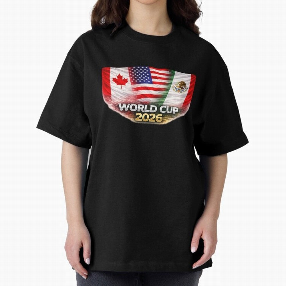 World Cup 2026 North America Flags Design ¨C USA Canada Mexico Soccer Fan Graphic Classic T-Shirt Make Game Day About Global Football Passion for FIFA World Cup 2026 USA Canada Mexico, Celebrating Neymar, England, France and Netherlands, Champion