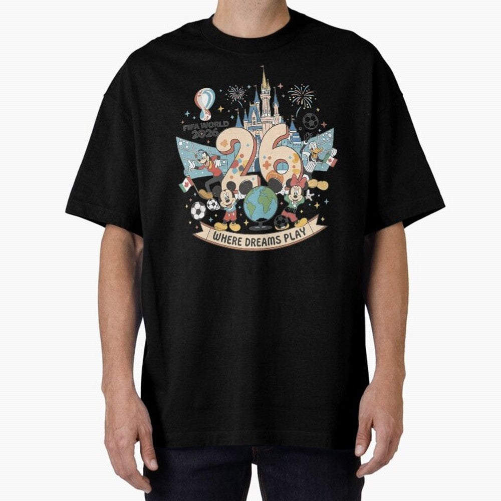 Dreamland Football 26 Shirt | Cute Cartoon Global Celebration Tee Classic T-Shirt Upgrade FIFA World Cup 2026 for Fans of Mbappe and England, Bringing Football Festival Excitement, Trophy Ambitions, Country Rivalries and Star Player Buzz; Ideal for