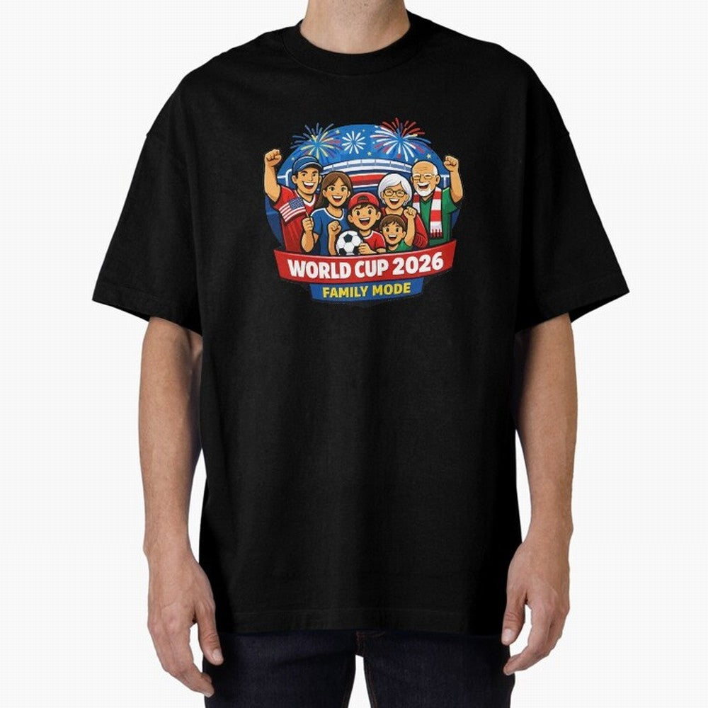 World Cup 2026 Family Mode ¨C Football Fans Celebration Design Classic T-Shirt Bring Supporter Culture to FIFA World Cup 2026 Group Stage Spirit, Featuring Argentina and Brazil, Cristiano Ronaldo, Haaland and CR7, Retro Football Energy, Iconic