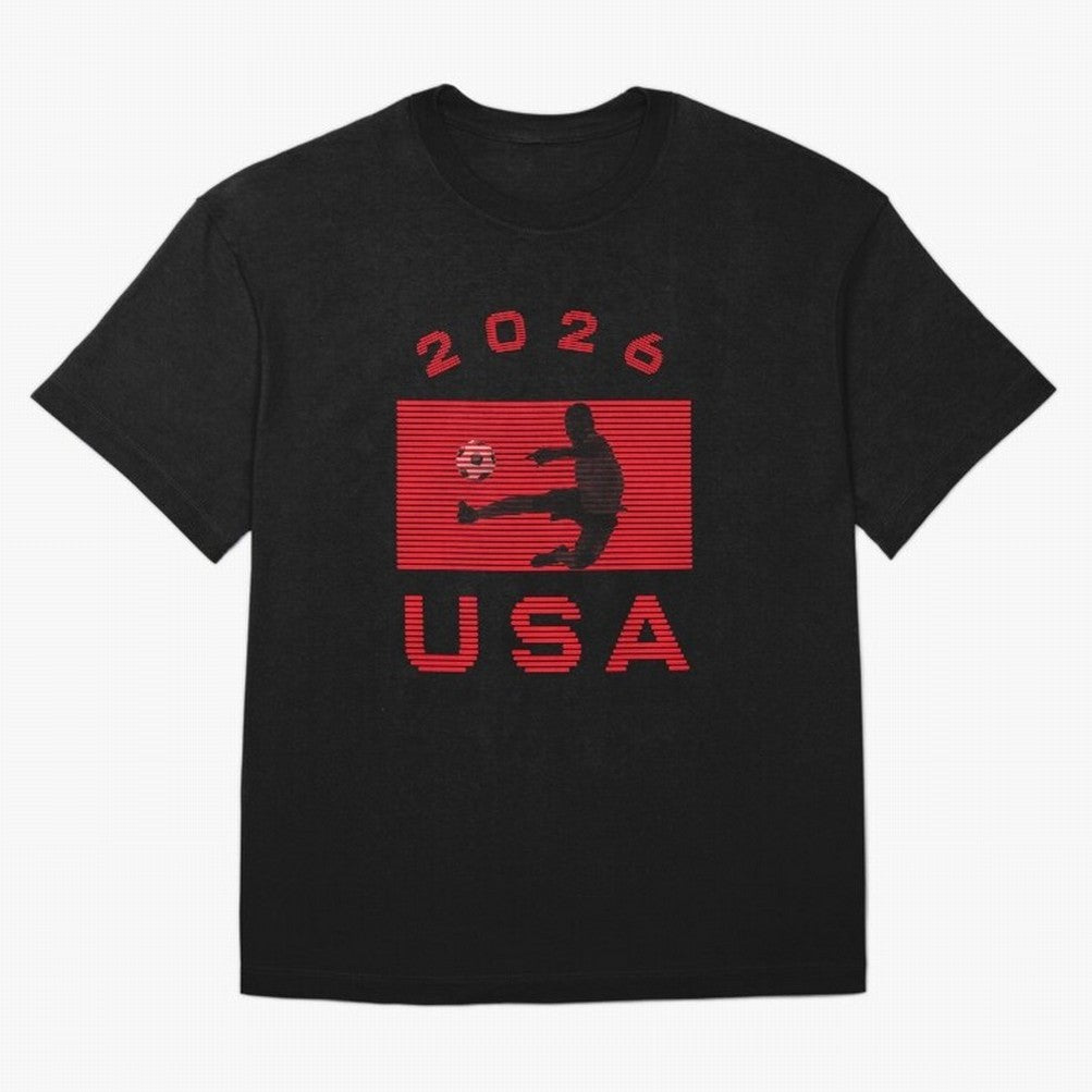 USA Soccer 2026 Player Silhouette Athletic Design Classic T-Shirt Make the Season About Global Football Passion for FIFA World Cup 2026 USA Canada Mexico, Built around Cristiano Ronaldo, France, Worldwide Fan Energy, Dramatic Goals, Stadium Lights