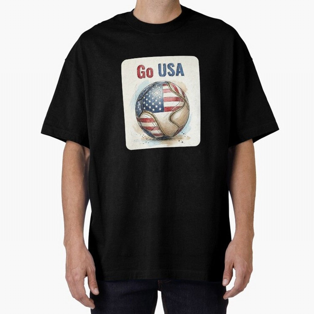 Go USA Soccer Ball Flag | American Football Fan Graphic Tee Classic T-Shirt Celebrate Fan Culture around FIFA World Cup 2026 USA Canada Mexico Spirit, Centered on Argentina and Brazil, Cristiano Ronaldo, Championship Spirit, Famous Goals, Roaring