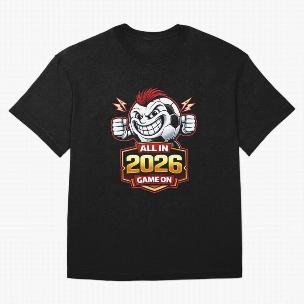 All in 2026 soccer fan design Classic T-Shirt Bring Supporter Culture to FIFA World Cup 2026 Group Stage Spirit, Built around France and Portugal, Mbappe and Neymar, Worldwide Fan Energy, Dramatic Goals, Stadium Lights and Championship