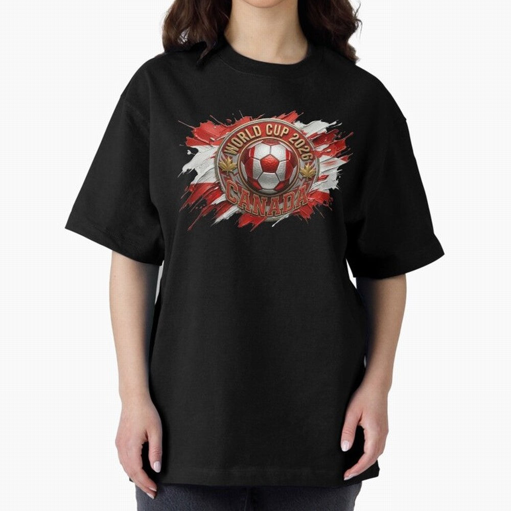 World Cup 2026 Canada Soccer Ball Paint Splash Classic T-Shirt Represent Fans Who Live for Match Day Hype around FIFA World Cup 2026 Group Stage, Messi, Neymar and Mbappe, England, Football Festival Excitement, Trophy Ambitions, Country Rivalries