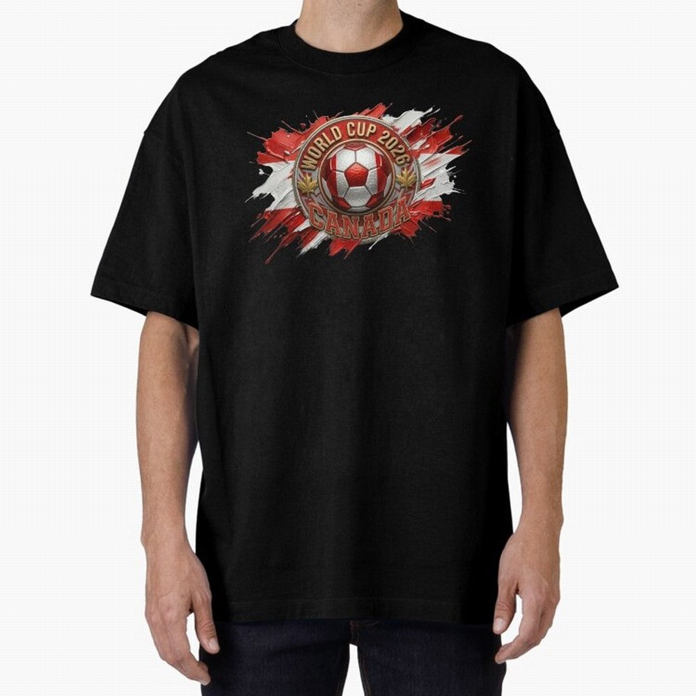 World Cup 2026 Canada Soccer Ball Paint Splash Classic T-Shirt Represent Fans Who Live for Match Day Hype around FIFA World Cup 2026 Group Stage, Messi, Neymar and Mbappe, England, Football Festival Excitement, Trophy Ambitions, Country Rivalries