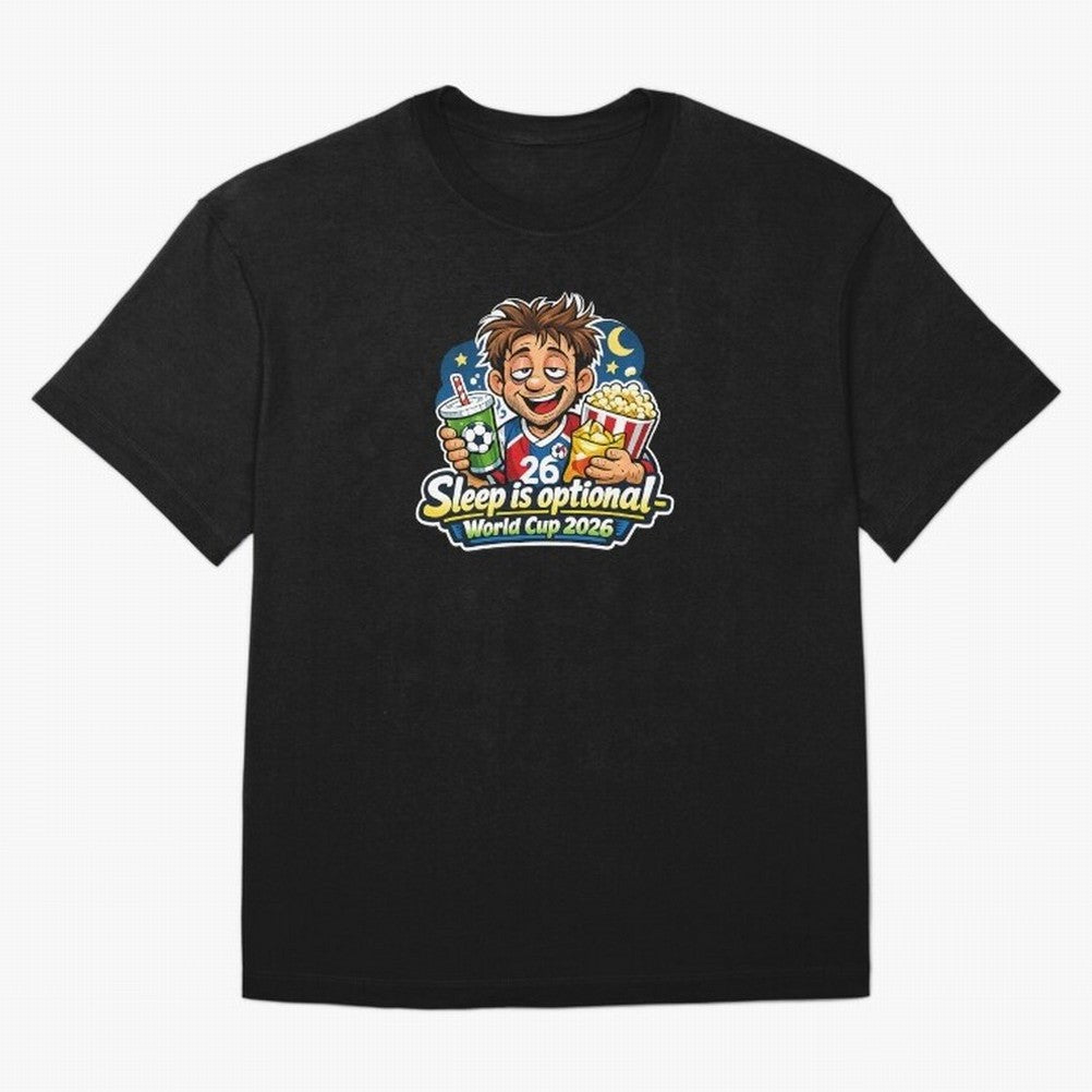 Sleep Is Optional ¨C World Cup 2026 Funny Soccer Fan Night Design Classic T-Shirt Refresh FIFA World Cup 2026 Group Stage Inspired by CR7 and Messi, Netherlands Energy, Vintage Soccer Flavor, Modern Football Stars, National Flags and Final Night